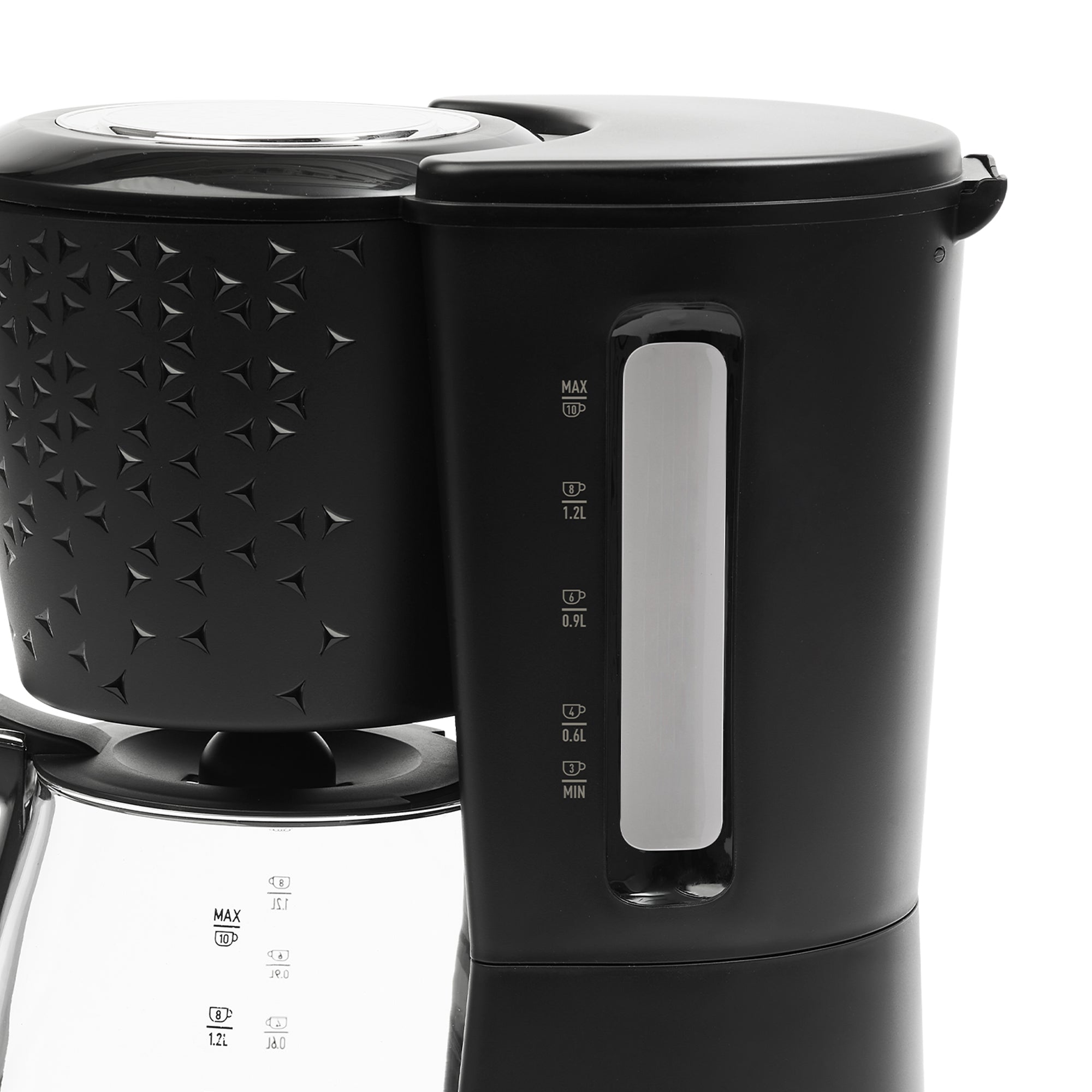 Haden Starbeck Coffee Machine, 10 Cup Automatic Coffee Maker, Black & Chrome - VMInnovations
