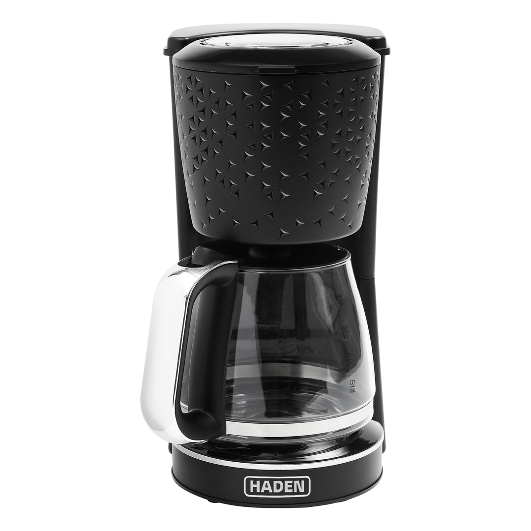 Haden Starbeck Coffee Machine, 10 Cup Coffee Maker, Black & Chrome (Open Box)