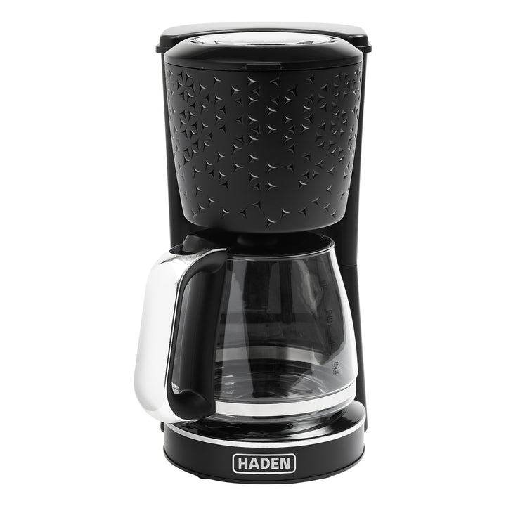 Haden Starbeck Coffee Machine, 10 Cup Coffee Maker, Black & Chrome (Open Box)