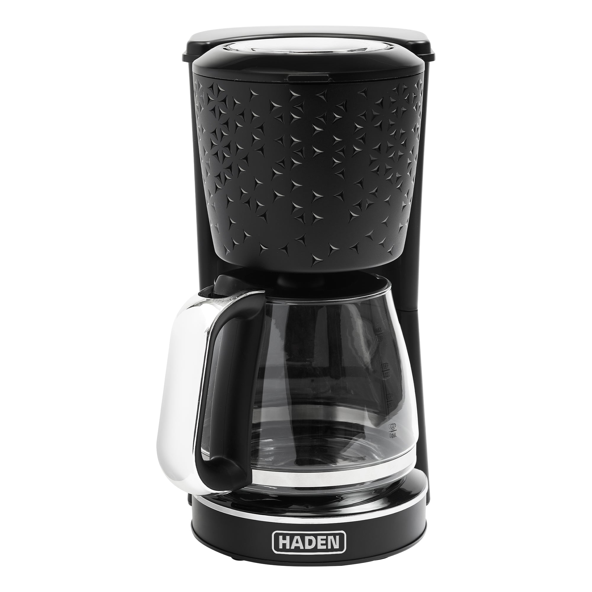 Haden Starbeck Coffee Machine, 10 Cup Automatic Coffee Maker, Black & Chrome - VMInnovations
