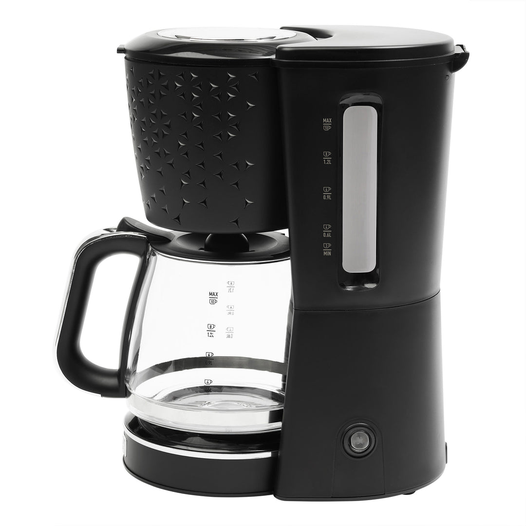 Haden Starbeck Coffee Machine, 10 Cup Auto Coffee Maker, Black & Chrome (Used)