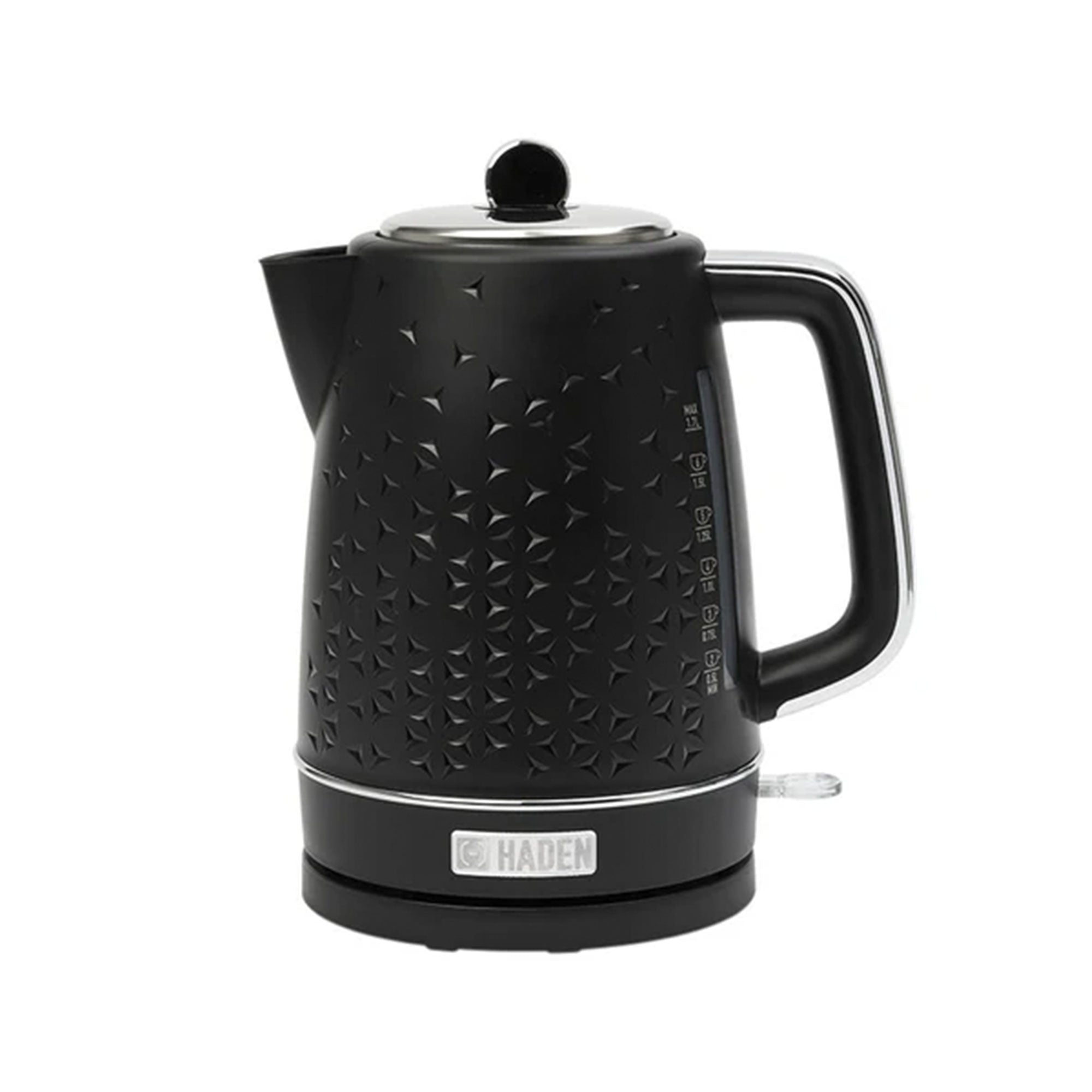 Haden Starbeck 1.7 Liter Stainless Steel Electric Water Kettle, Black & Chrome - VMInnovations