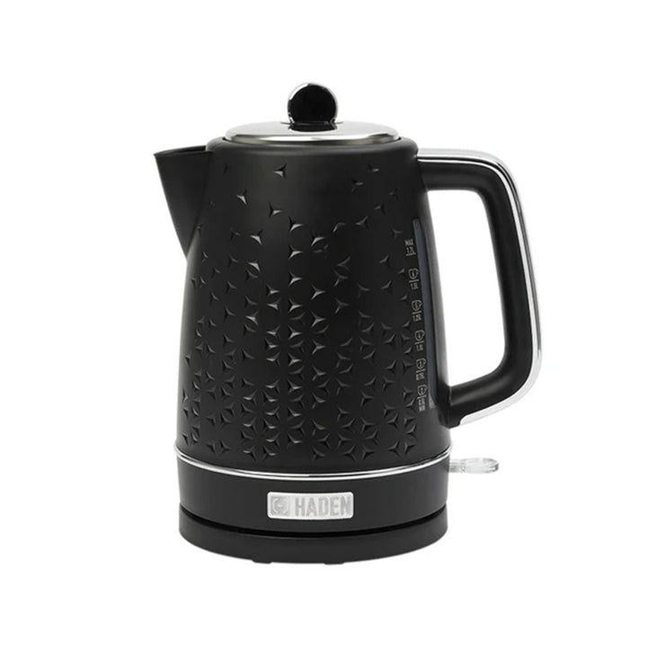 Haden Starbeck 1.7 Liter Stainless Steel Electric Water Kettle, Black & Chrome