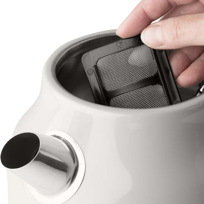 Haden Dorset 1.7 Liter Electric Water Kettle w/ 360-Degree Base, Ivory & Chrome - VMInnovations
