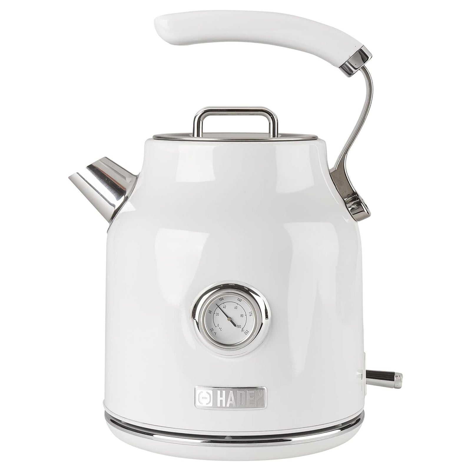 Haden Dorset 1.7 Liter Electric Water Kettle w/ 360-Degree Base, Ivory & Chrome - VMInnovations