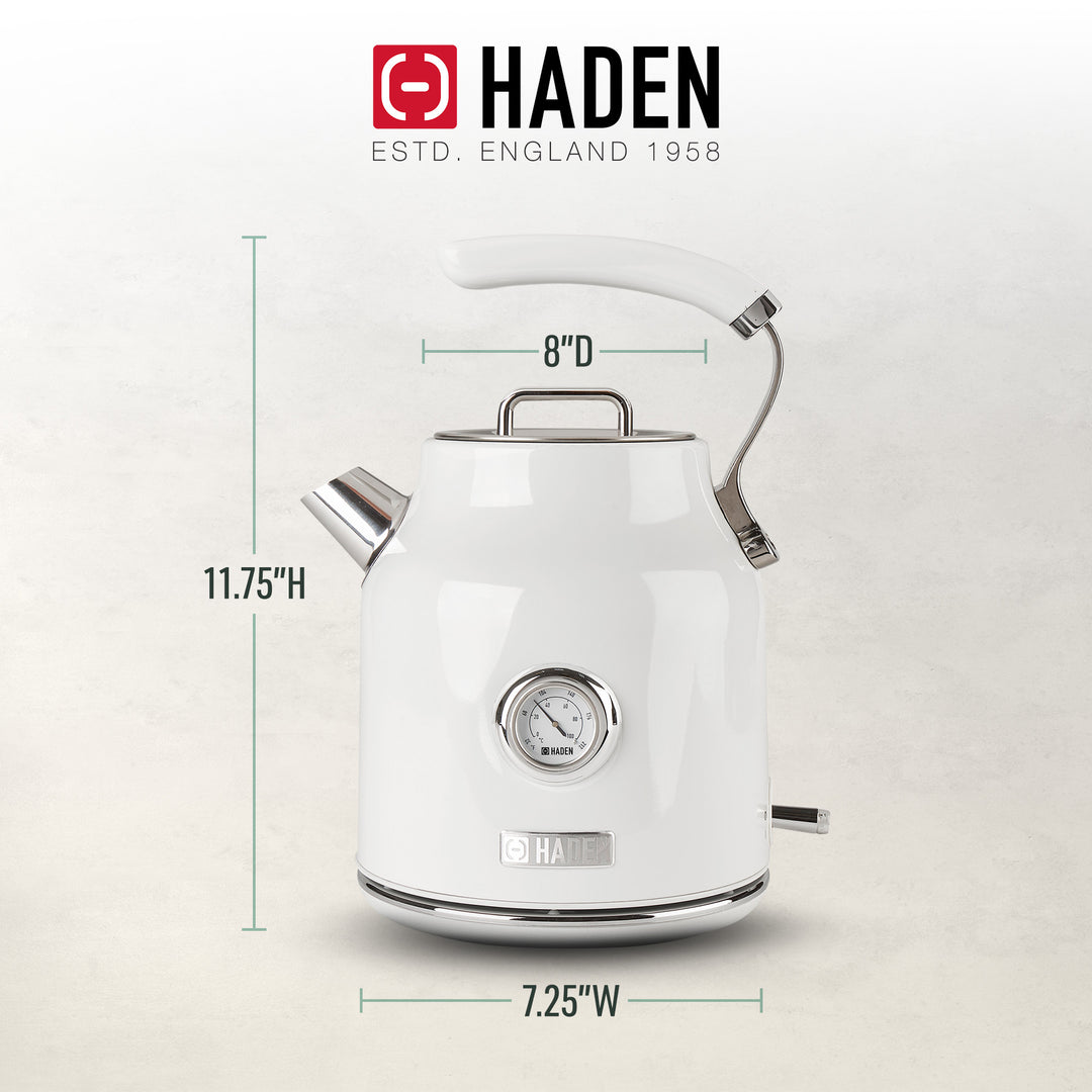 Haden Dorset 1.7L Cordless Electric Kettle with Auto Shut Off, Ivory (Open Box)