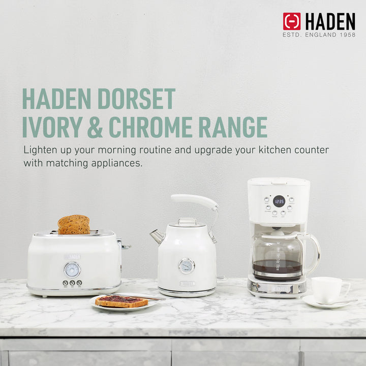 Haden Dorset 1.7L Cordless Electric Kettle with Auto Shut Off, Ivory (Open Box)