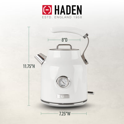 Haden Dorset 1.7 Liter Electric Water Kettle w/ 360-Degree Base Ivory (Open Box) - VMInnovations