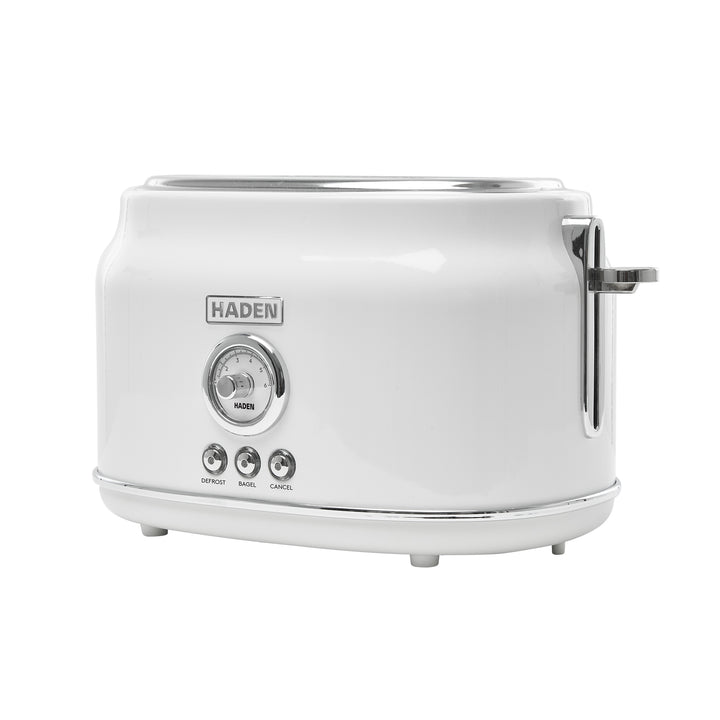 Haden Dorset 2 Slice Extra Wide Slot Stainless Steel Toaster with Tray, Ivory