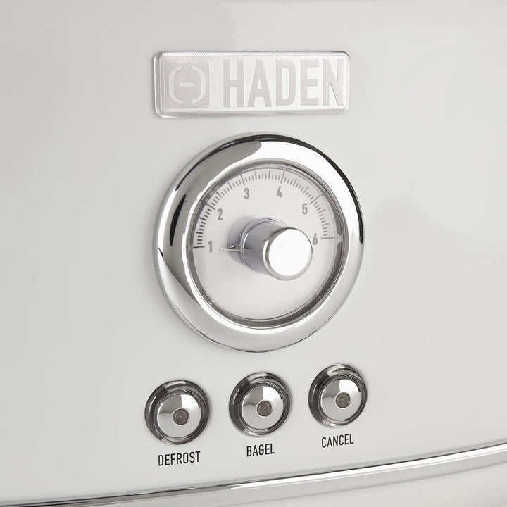 Haden Dorset 2 Slice Extra Wide Slot Stainless Steel Toaster w/Tray, Ivory(Used) - VMInnovations