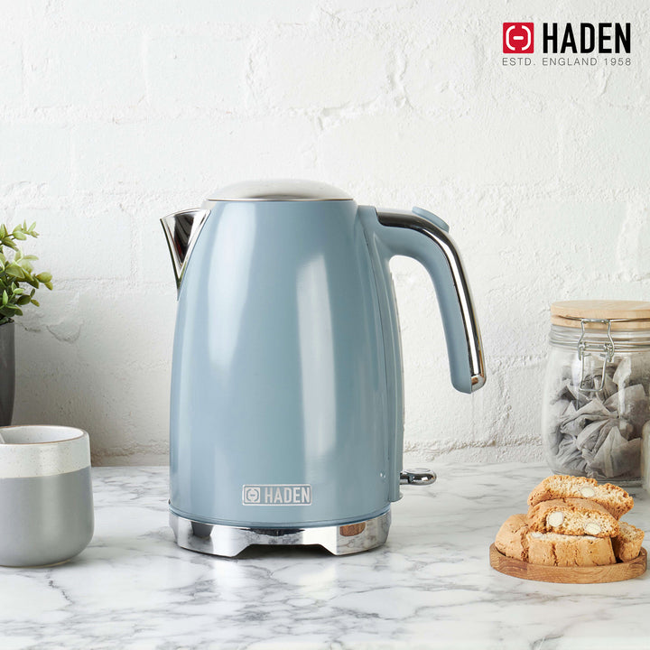 Haden Brighton Electric Kettle, Cordless 1.7L Hot Water Boiler, Sky Blue (Used)