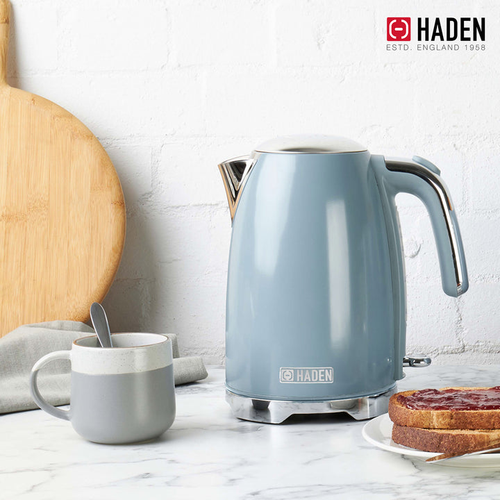 Haden Brighton Electric Kettle, Cordless 1.7L Hot Water Boiler, Sky Blue (Used)