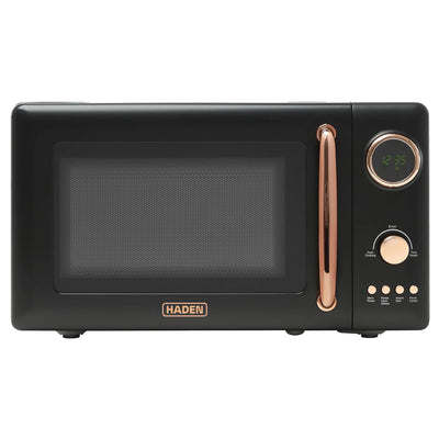 Haden 700 Watt 0.7 Cubic Foot Microwave Oven with Digital Controls, Black/Copper - VMInnovations