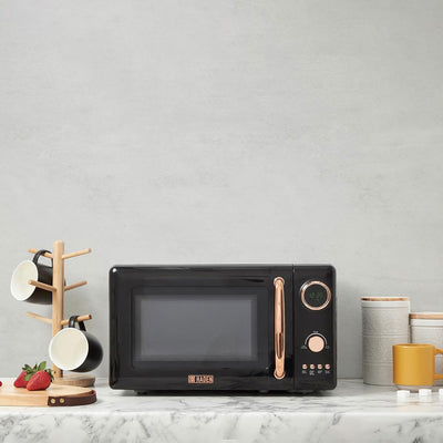 Haden 700 Watt .7 Cubic Foot Microwave w/Digital Controls,Black/Copper(Open Box) - VMInnovations