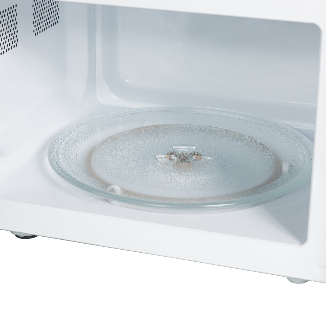 Haden 700 Watt 0.7 Cubic Foot Microwave Oven with Digital Controls, Ivory/Chrome