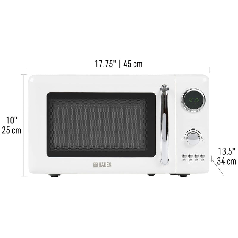 Haden 700 Watt 0.7 Cb Ft Microwave Oven w/Digital Controls, Ivory/Chrome (Used)