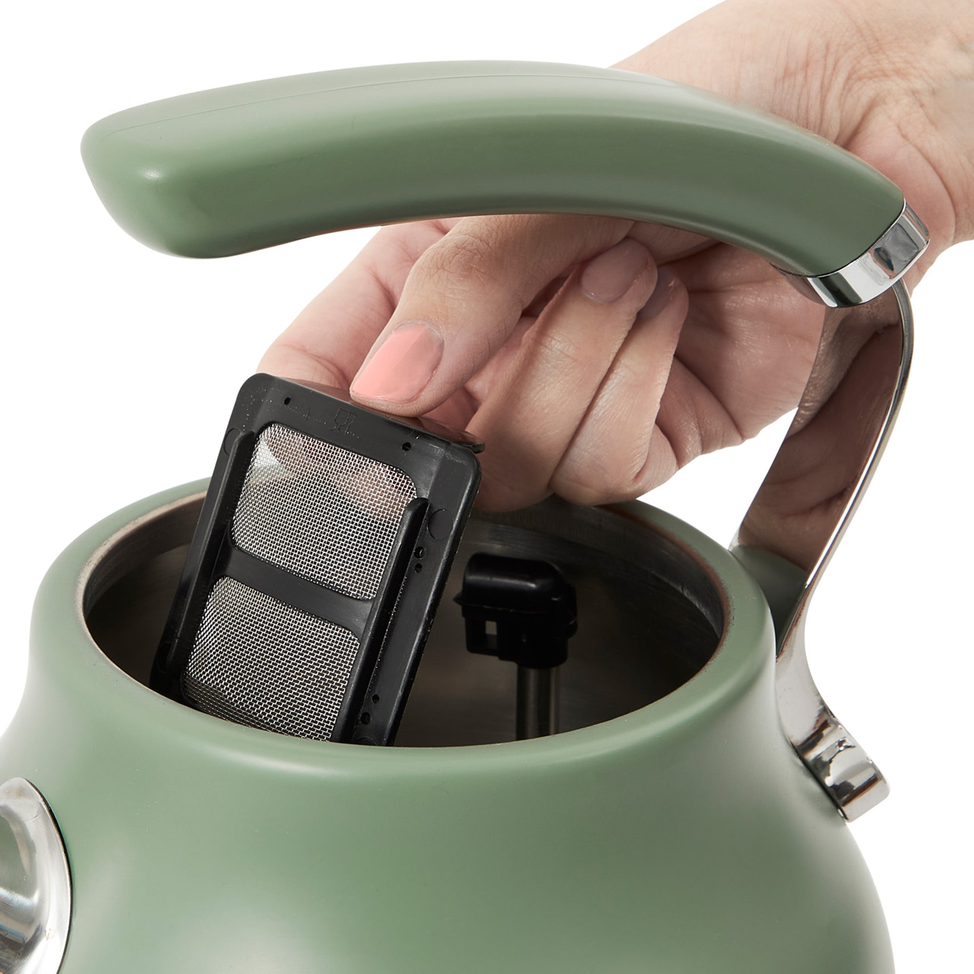 Haden Dorset 1.7 Liter Electric Water Kettle with 360-Degree Base, Cedar Green - VMInnovations