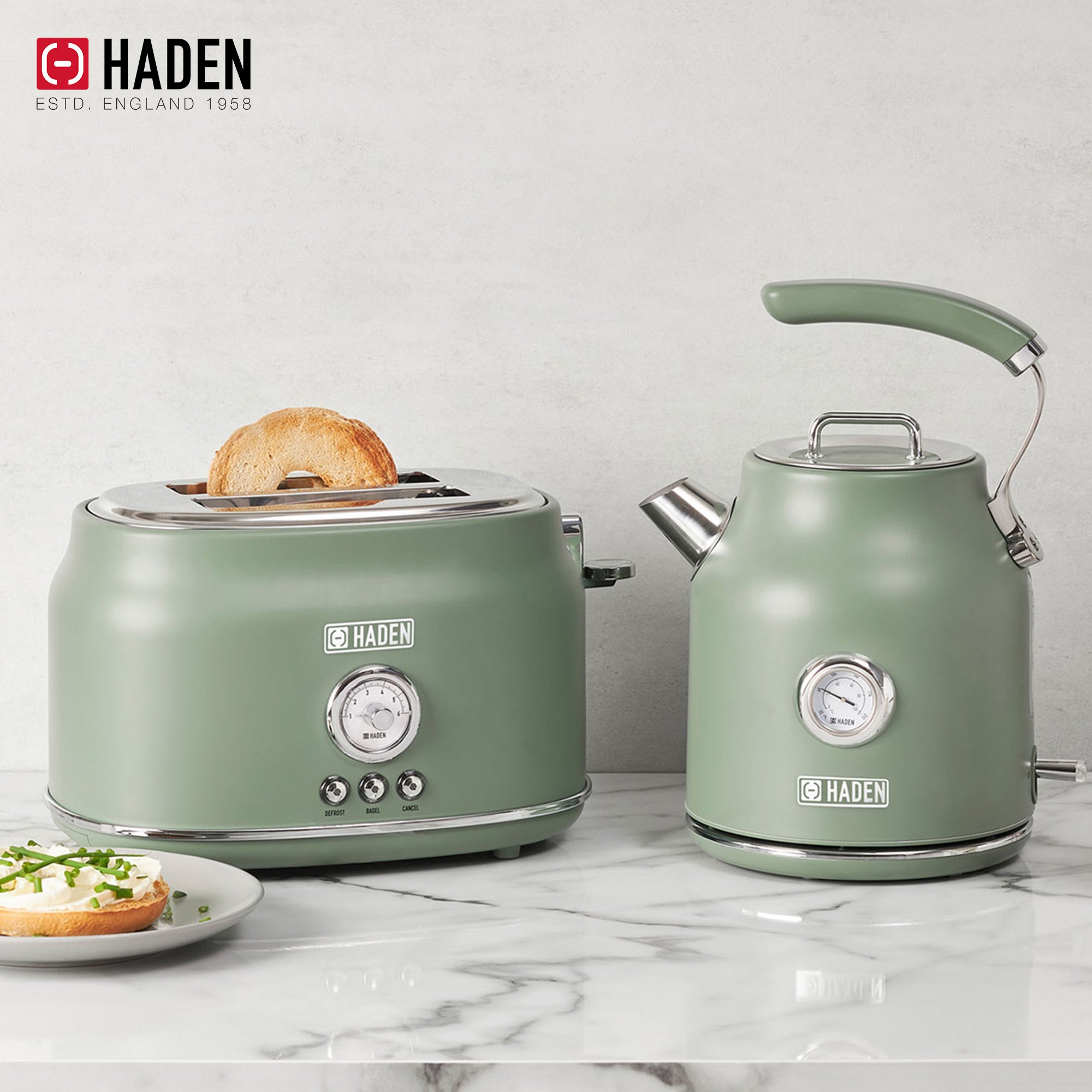 Haden Dorset 1.7 Liter Electric Water Kettle w/360-Degree Base,Cedar Green(Used) - VMInnovations