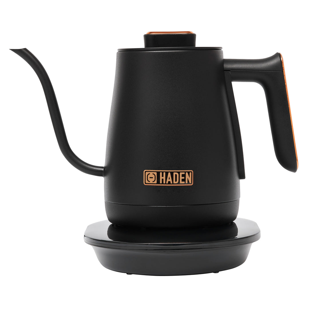 Haden Electric Tea Kettle, Gooseneck, 0.6L Teapot, Black/Copper (Open Box)