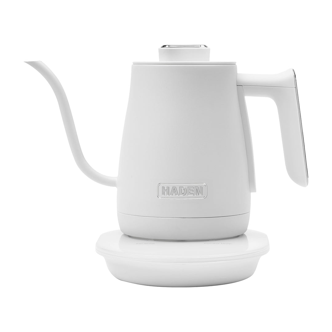Haden Electric Tea Kettle, Gooseneck Hot Water Boiler, 0.6L Teapot, Ivory/Chrome