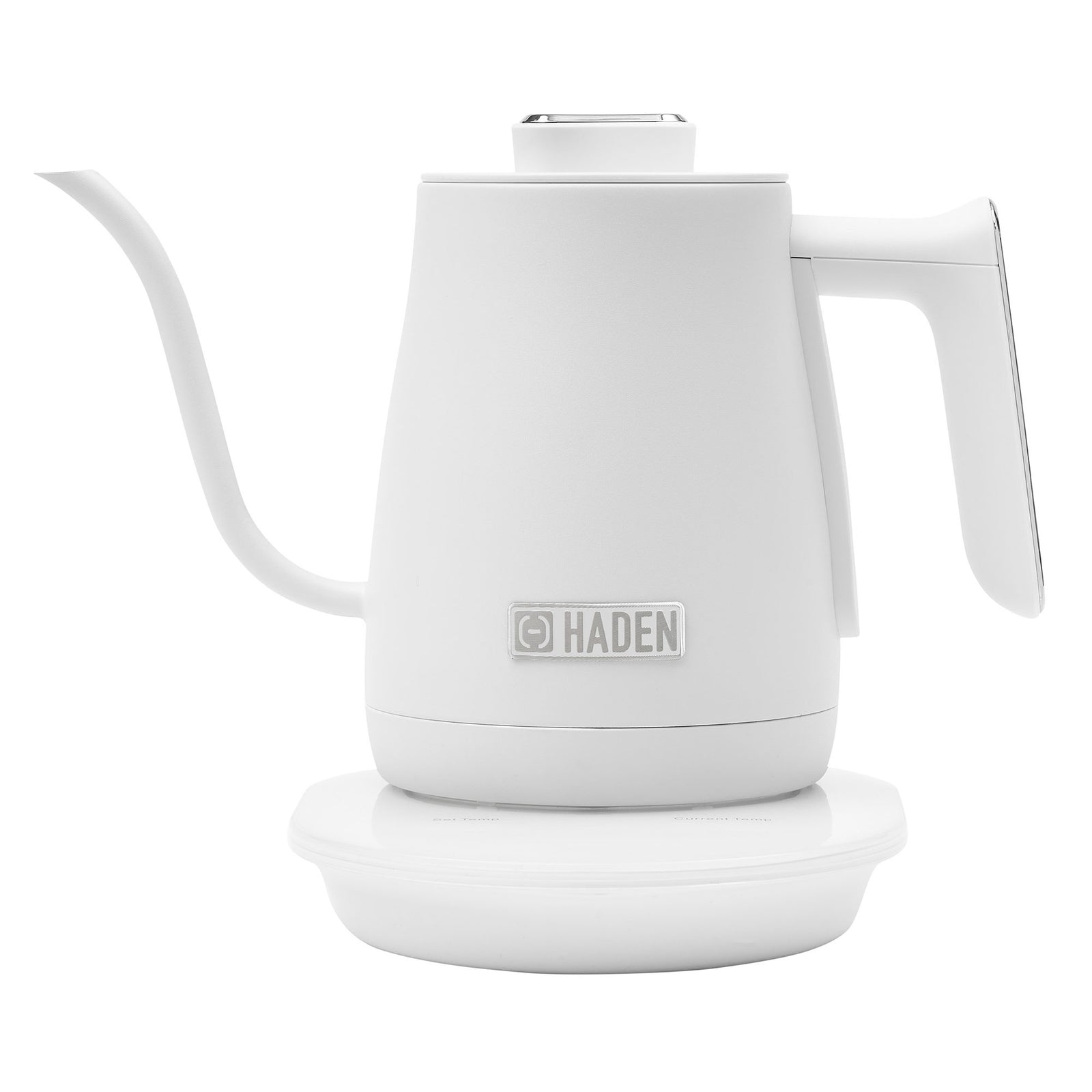 Haden Electric Tea Kettle, Gooseneck Hot Water Boiler, 0.6L Teapot, Ivory/Chrome - VMInnovations