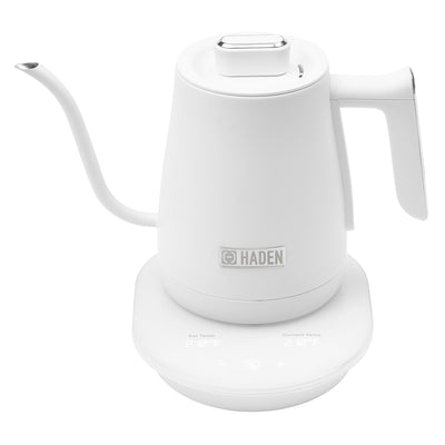 Haden Electric Tea Kettle, Gooseneck Hot Water Boiler, 0.6L Teapot, Ivory/Chrome