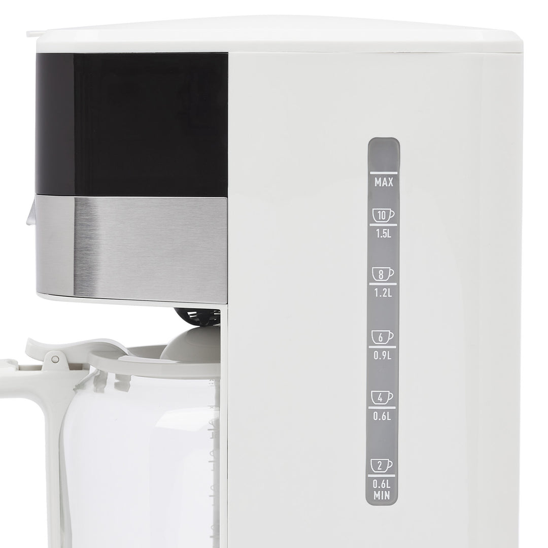 Haden Quintessential 12 Cup Programmable Digital Coffee Maker, Ivory/Chrome