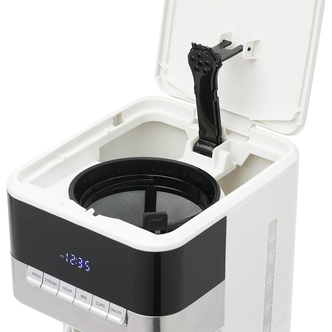 Haden Quintessential 12 Cup Programmable Digital Coffee Maker,Ivory/Chrome(Used)