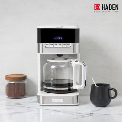 Haden Quintessential 12 Cup Programmable Digital Coffee Maker,Ivory/Chrome(Used) - VMInnovations