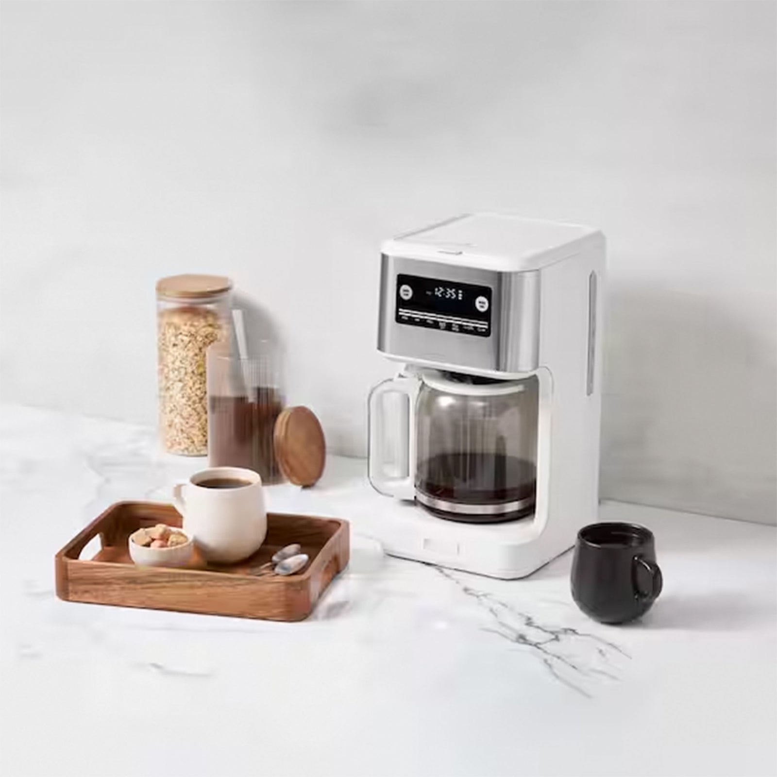 Haden Brew 14 Cup Programmable Digital Coffee Maker Pot, Ivory/Chrome (Used) - VMInnovations