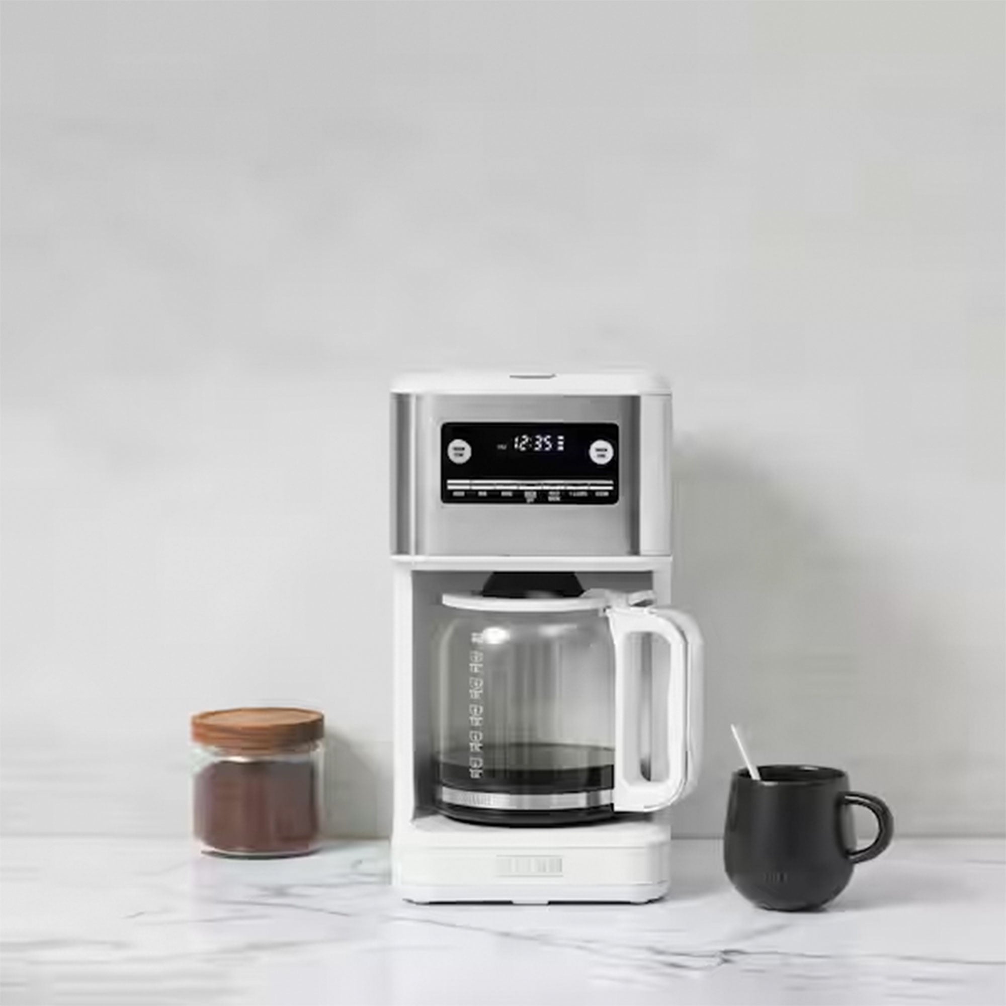 Haden Brew 14 Cup Programmable Digital Coffee Maker Pot, Ivory/Chrome (Used) - VMInnovations