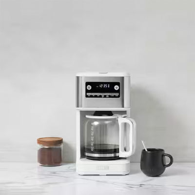 Haden Brew 14 Cup Programmable Digital Coffee Maker Pot, Ivory/Chrome (Used) - VMInnovations