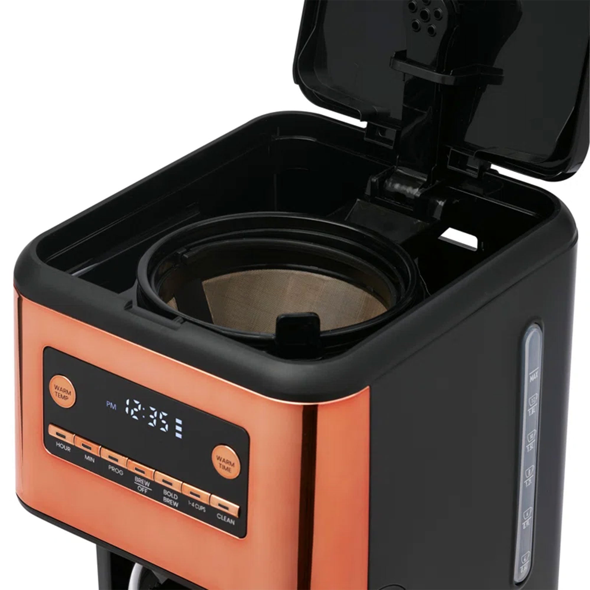 Haden Generous Brew 14 Cup Programmable Coffee Maker Pot, Black/Copper (Used) - VMInnovations