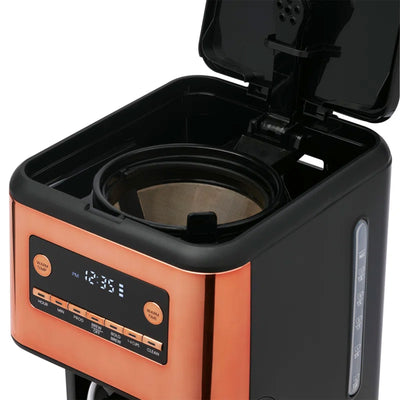 Haden Generous Brew 14 Cup Programmable Coffee Maker Pot, Black/Copper (Used) - VMInnovations