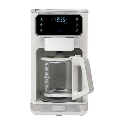 Haden Dual Brew 10 Cup Hot & Ice Programmable Digital Coffee Maker, Ivory/Chrome - VMInnovations