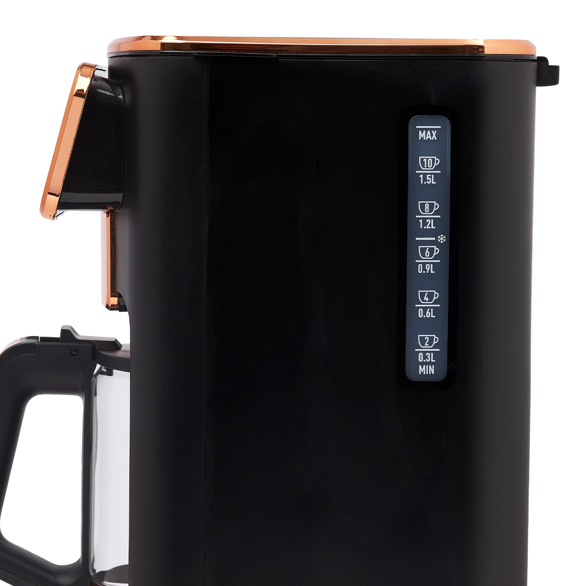 Haden Dual Brew 12 Cup Hot & Ice Programmable Digital Coffee Maker, Black/Copper