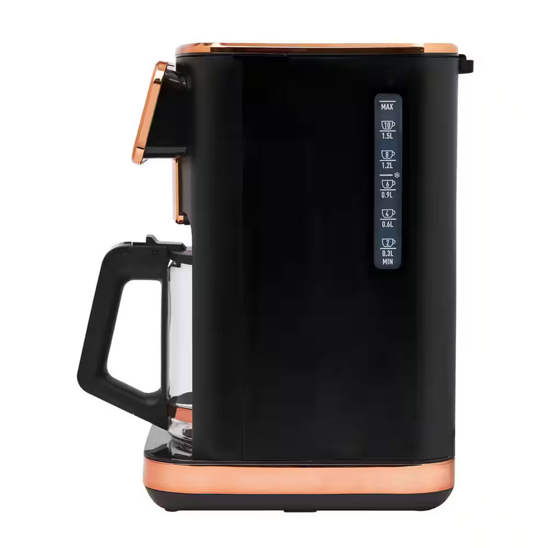 Haden Dual Brew 12 Cup Hot & Ice Digital Coffee Maker, Black/Copper (Open Box)