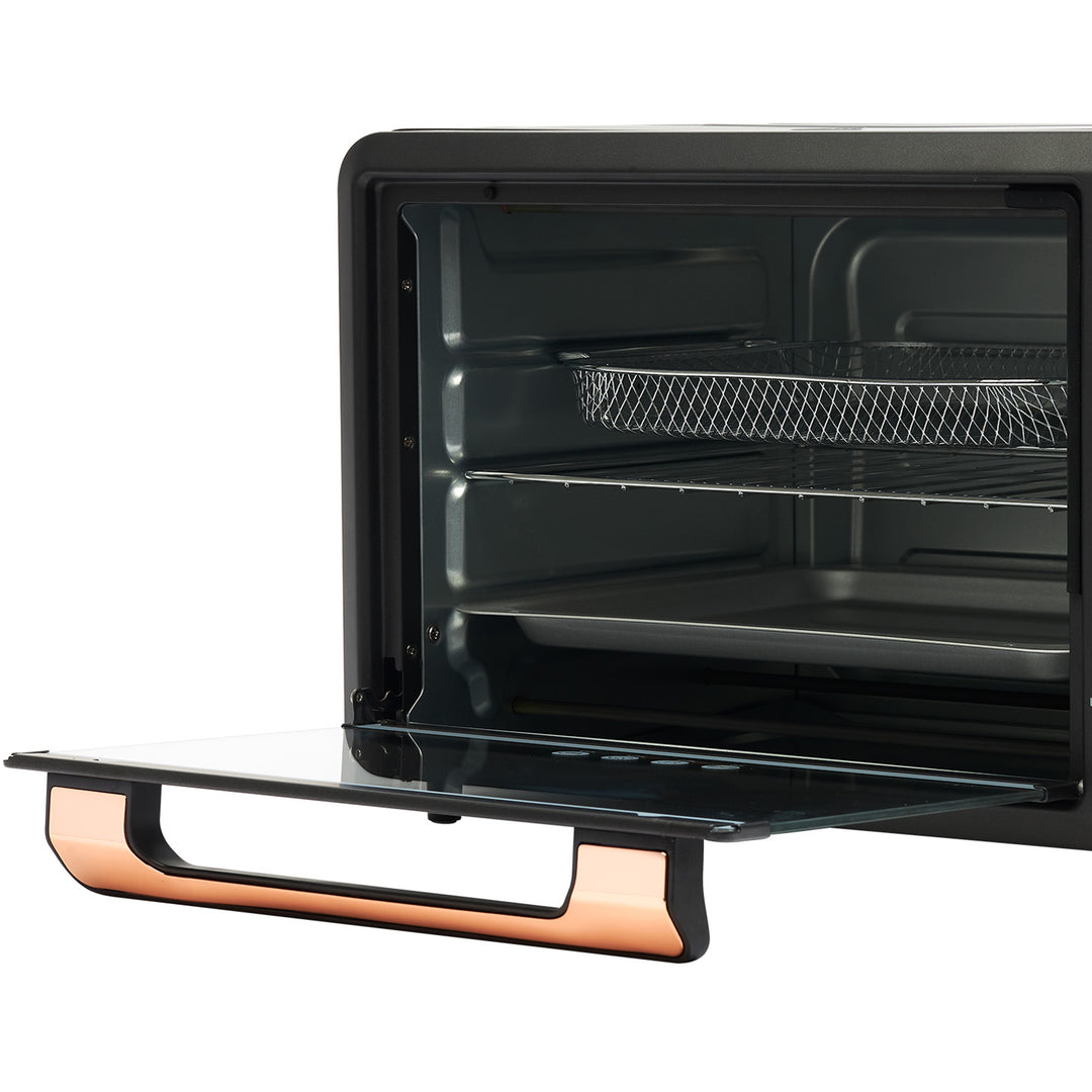 Haden Countertop 6 Slice Toaster Oven Air Fryer Combo, Black/Copper (Used) - VMInnovations