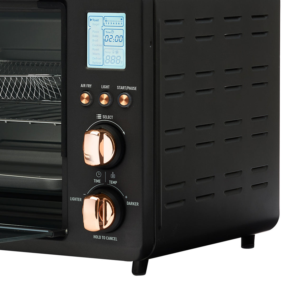 Haden Countertop 6 Slice Toaster Oven Air Fryer Combo, Black/Copper (Used) - VMInnovations