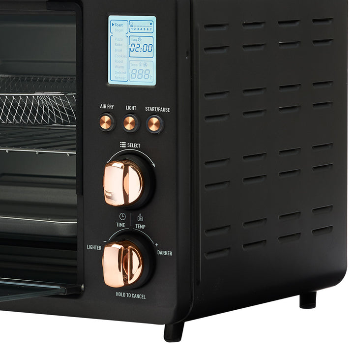 Haden Countertop 6 Slice Toaster Oven Air Fryer Combo, Black/Copper (Used) - VMInnovations