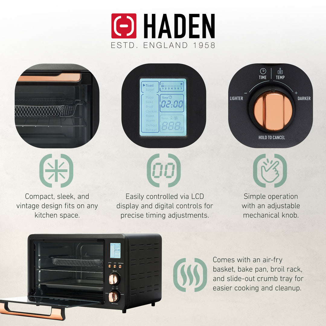 Haden Countertop 6 Slice Toaster Oven Air Fryer Combo for Kitchen (For Parts)