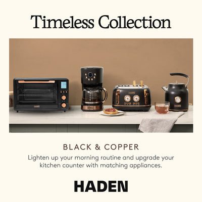 Haden 6 Slice Toaster Oven Air Fryer Combo for Kitchen, Black/Copper (Open Box) - VMInnovations