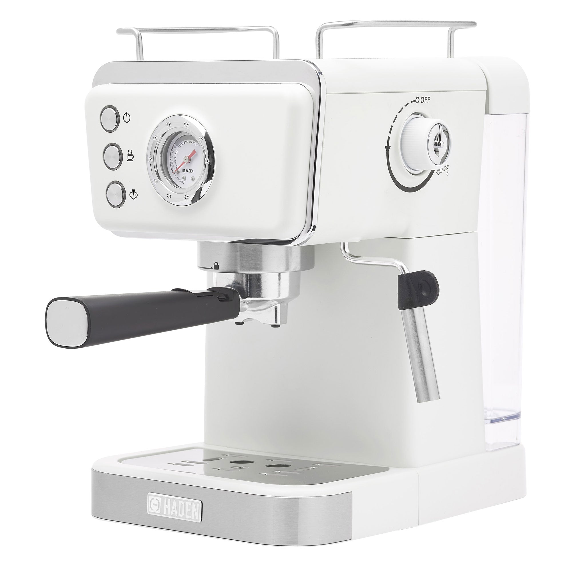 Haden Brew Espresso Coffee Machine 20-Bar Espresso Maker, Ivory & Copper (Used) - VMInnovations