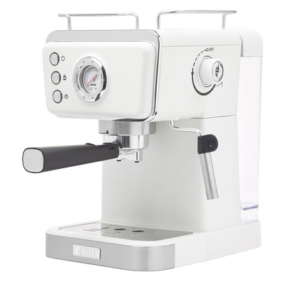 Haden Brew Espresso Coffee Machine 20-Bar Espresso Maker, Ivory & Copper (Used) - VMInnovations