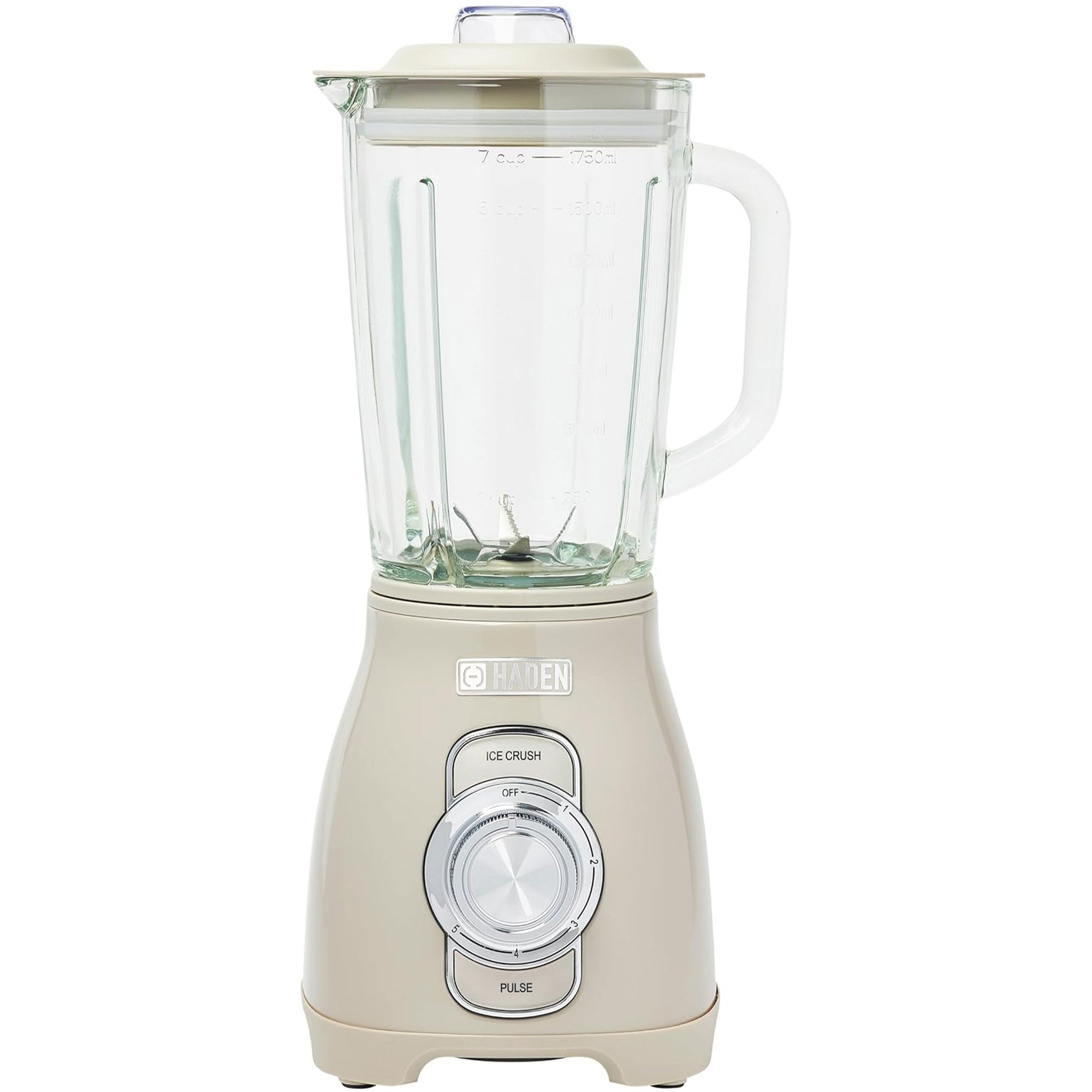 Haden 1.75 Liter Glass Jug 700W Motor Power Blender, Putty/Chrome (Open Box) - VMInnovations