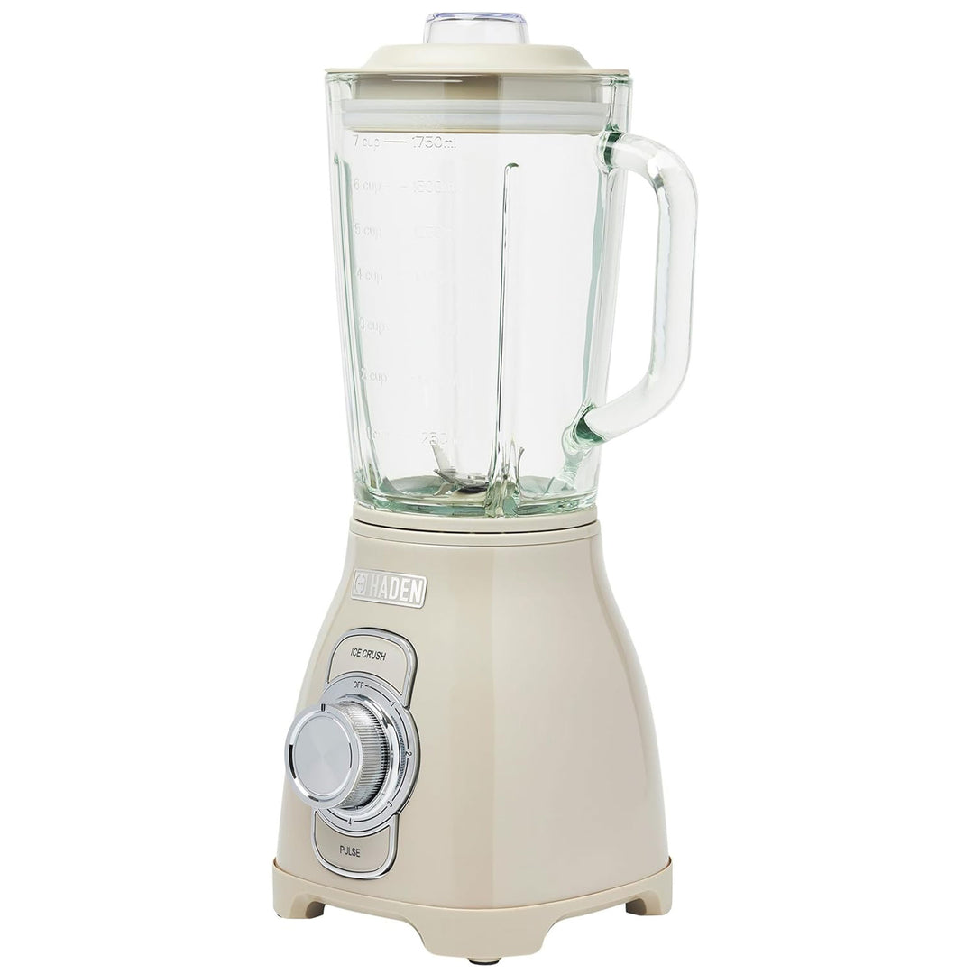 Haden Stainless 1.75 Liter Glass Jug 700W Motor Power Blender, Putty/Chrome