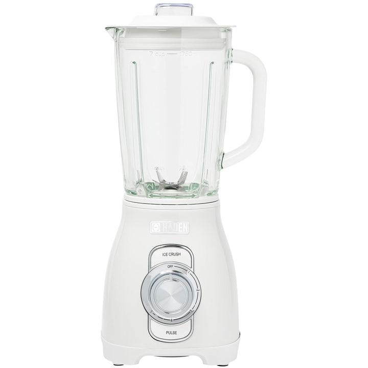 Haden Stainless 1.75L Glass 700W Motor Power Blender, Ivory/Chrome (Open Box)