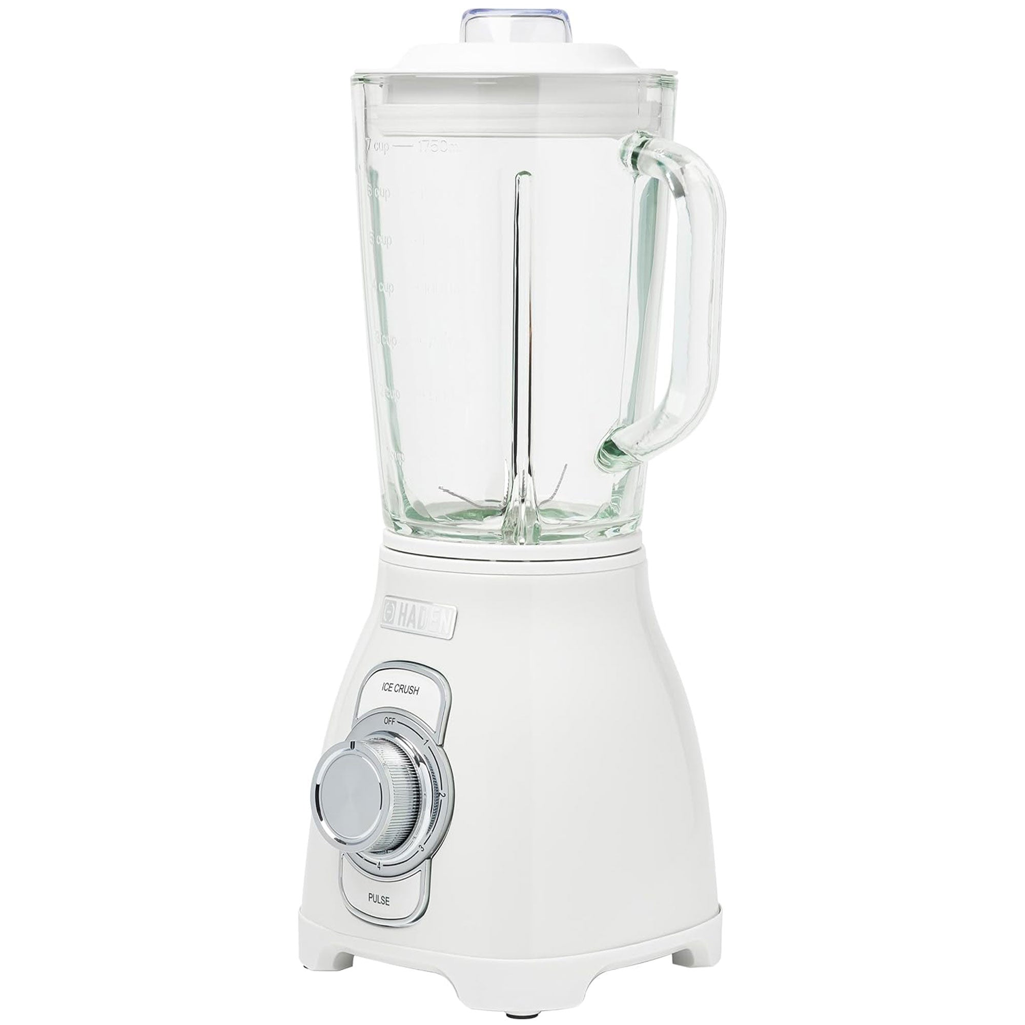 Haden Stainless 1.75L Glass 700W Motor Power Blender, Ivory/Chrome (Open Box) - VMInnovations