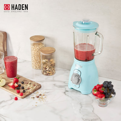 Haden Stainless 1.75 Lt Glass Jug 700W Power Blender, Turquoise/Chrome(Open Box) - VMInnovations