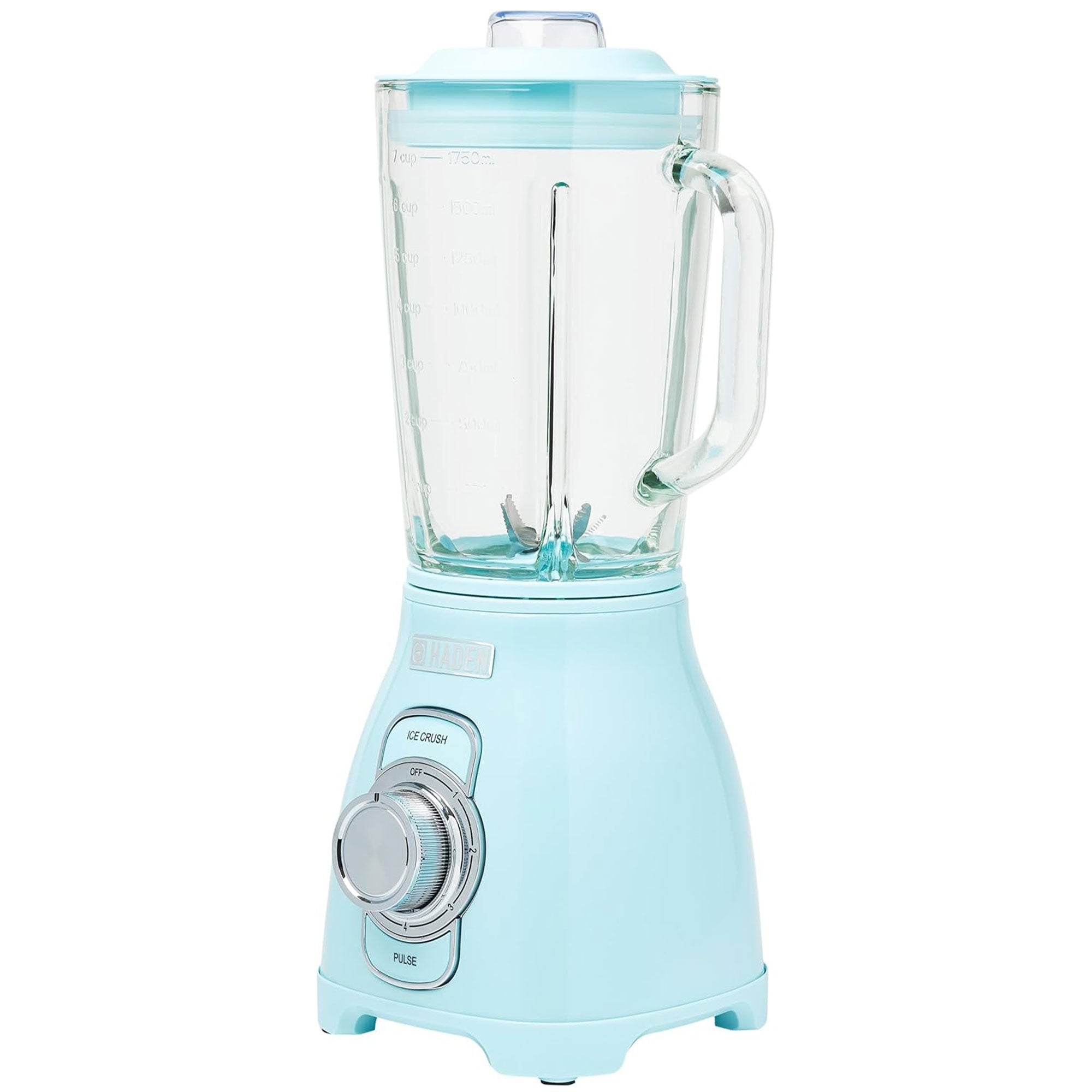 Haden Stainless 1.75 Lt Glass Jug 700W Power Blender, Turquoise/Chrome(Open Box) - VMInnovations